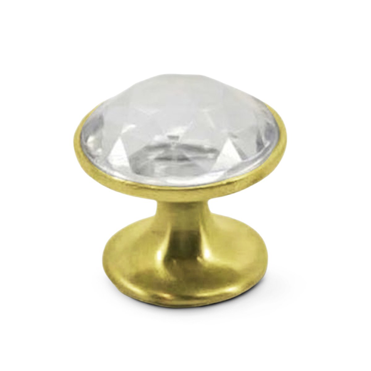 PUXADOR CRAVO 27MM DOURADO ESCOVADO/CRISTAL