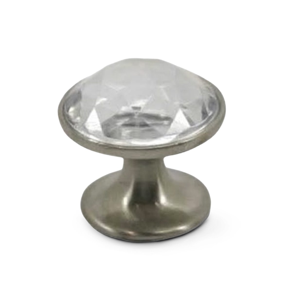 PUXADOR CRAVO 27MM NÍQUEL ESCOVADO/CRISTAL