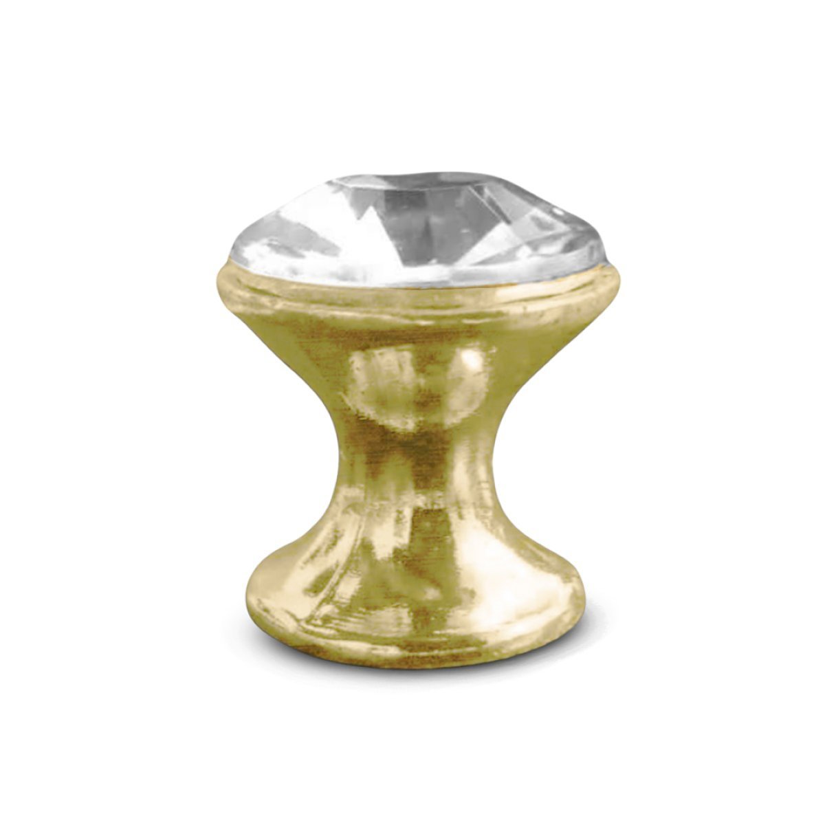 PUXADOR LAVANDA 14MM DOURADO ESCOVADO/CRISTAL