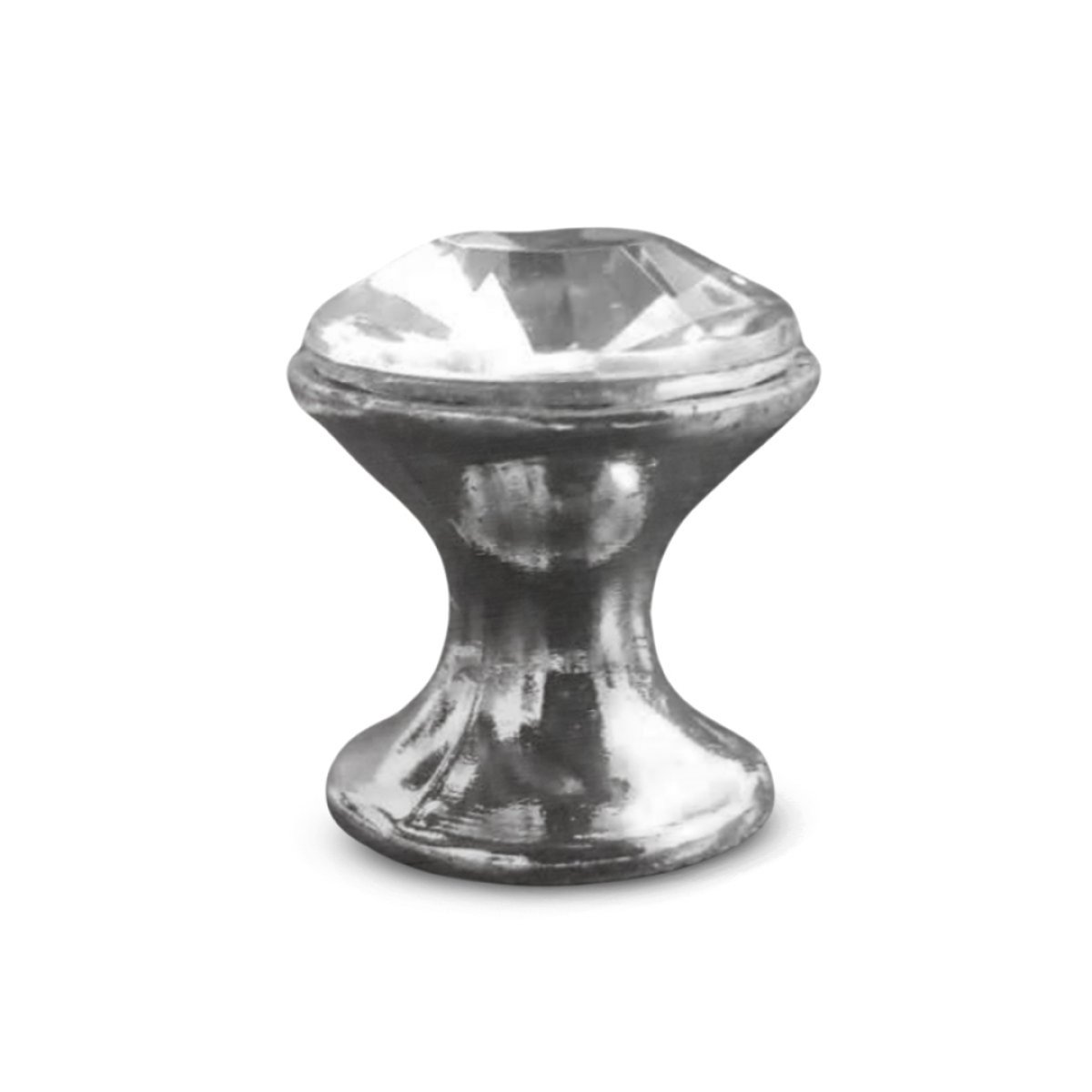 PUXADOR LAVANDA 14MM NÍQUEL ESCOVADO/CRISTAL