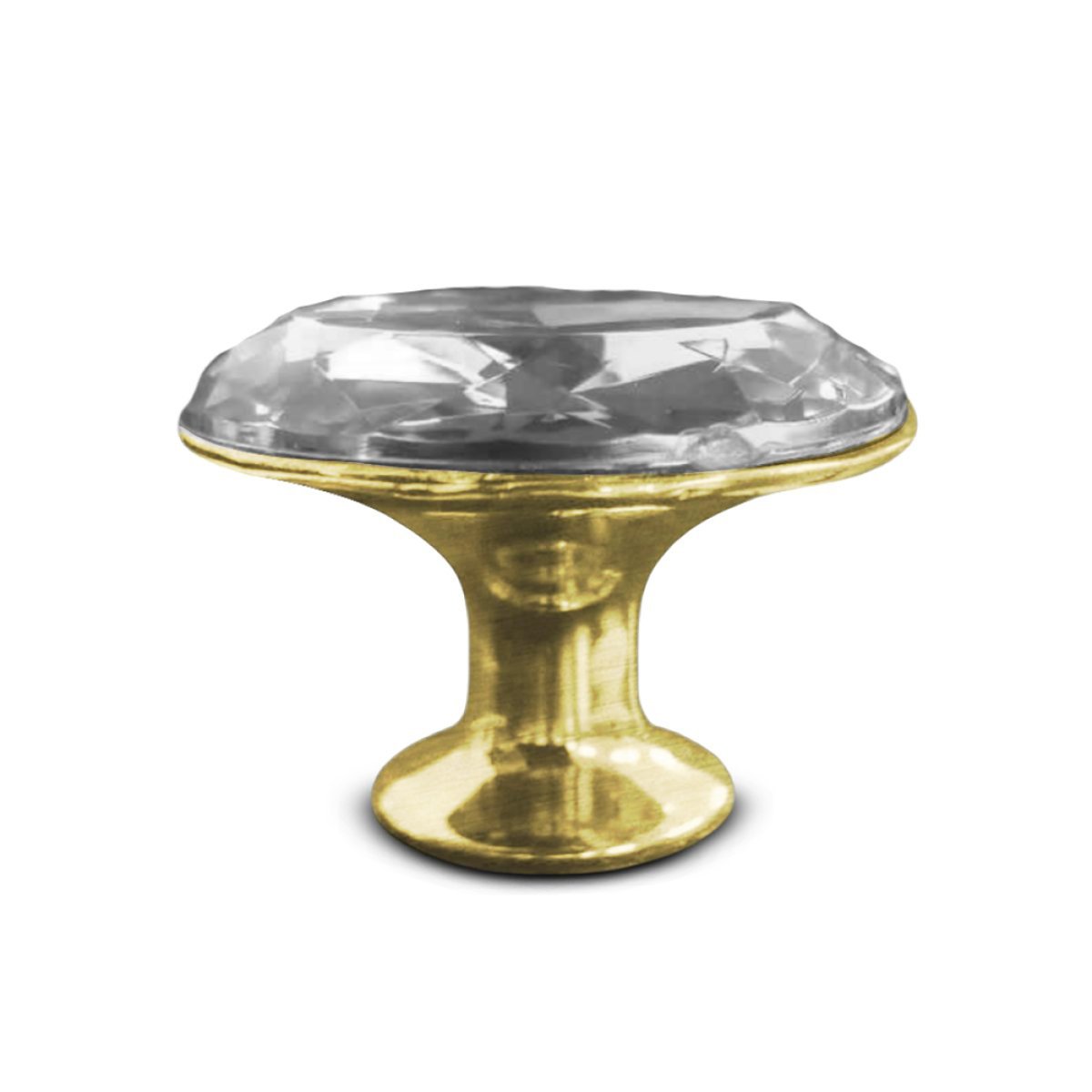 PUXADOR LAVANDA 36MM DOURADO ESCOVADO/CRISTAL