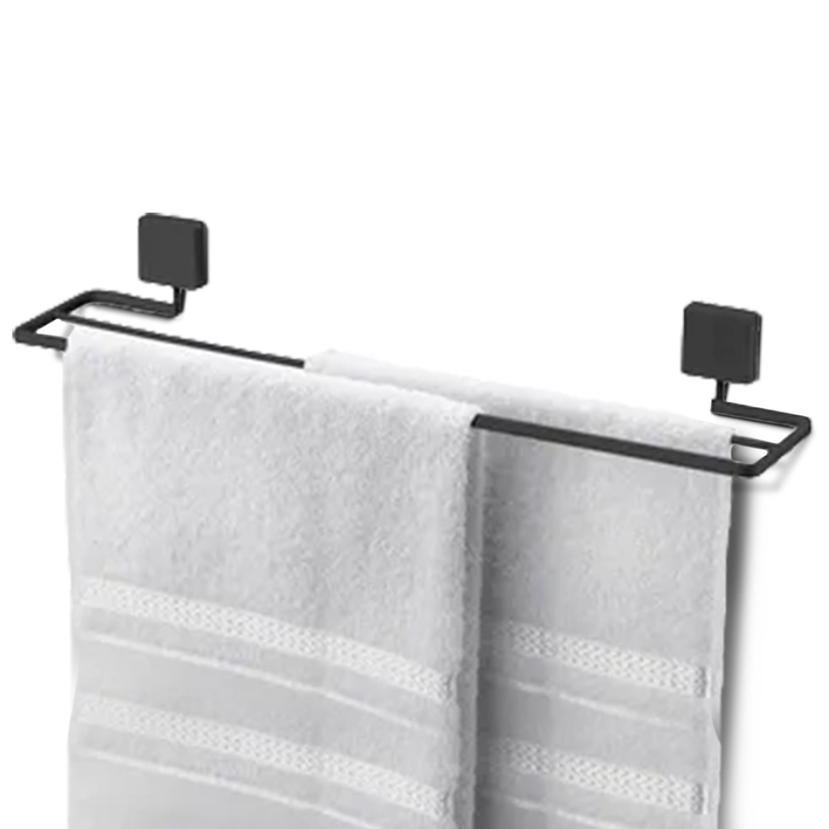 TOALHEIRO DUPLO 45CM PRETO PERFEZIONE 8554PT