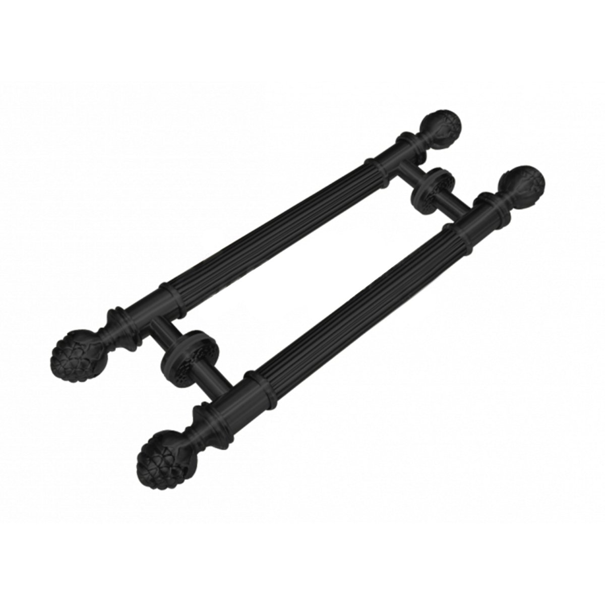 PUXADOR DUPLO PINHA MAX-709 900MM PRETO FOSCO