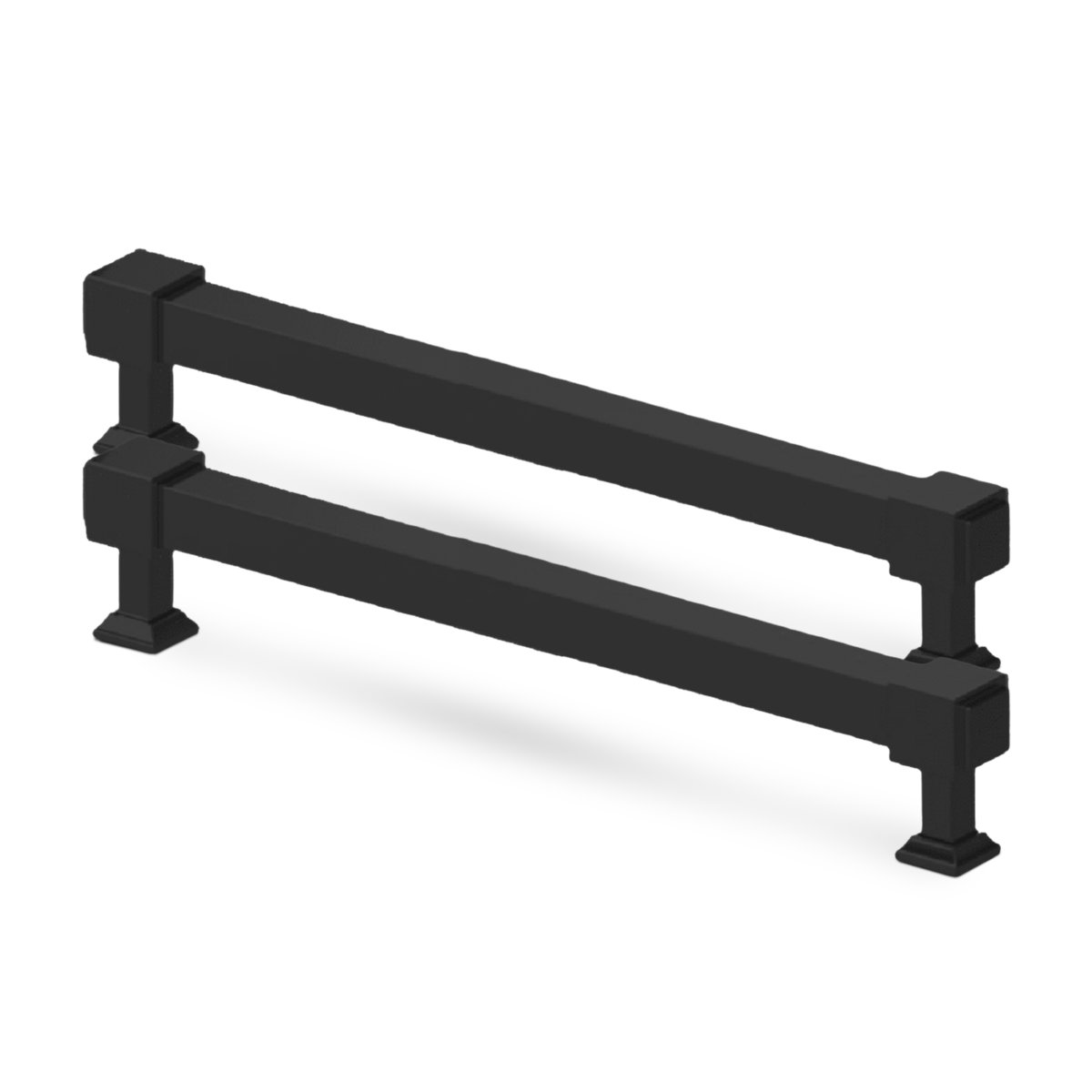 PUXADOR DUPLO AMALFI 800MM PRETO FOSCO