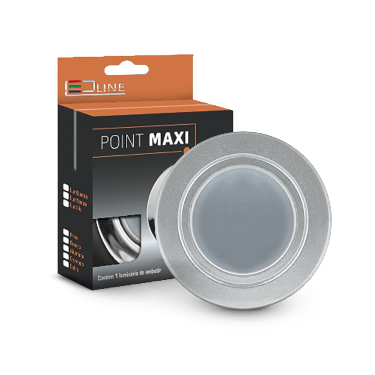 LUMINARIA MAXI CIRCULAR ARTICULADA 4,5W ALUMINIO 6000K FRIA 110/220V