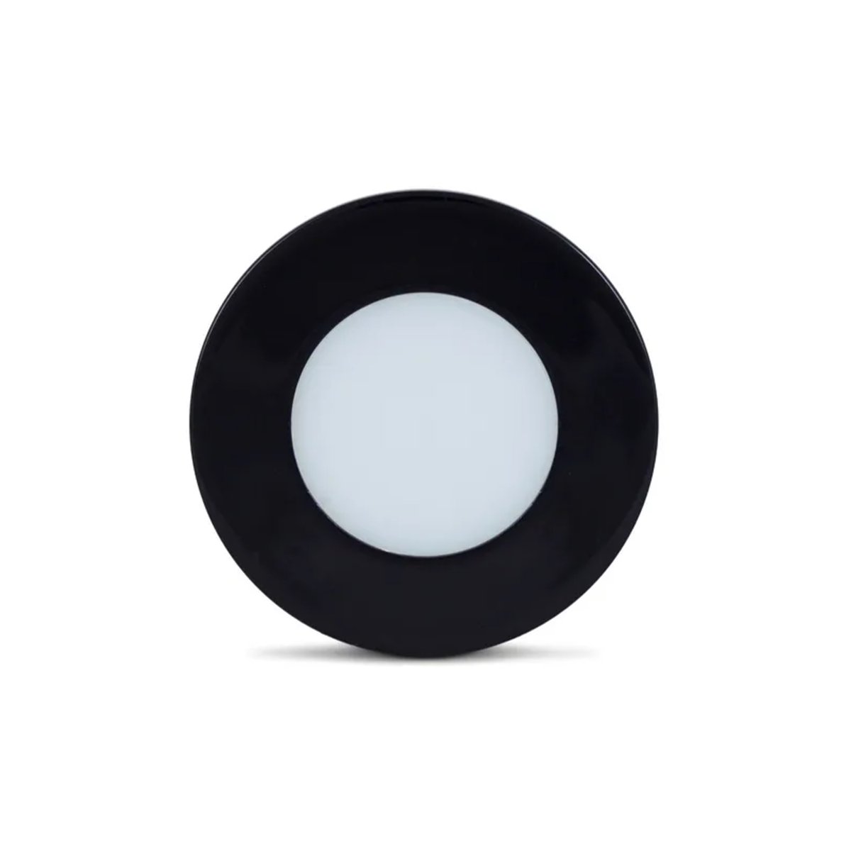 LUMINARIA POINT CIRCULAR 1,5W PRETO 6000K FRIA 110/220V