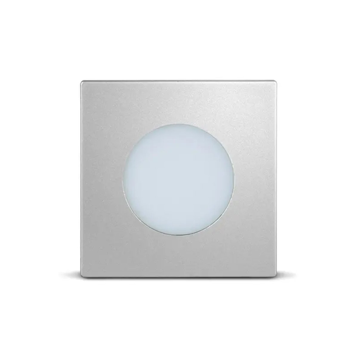 LUMINARIA POINT QUADRADA 1,5W ALUMINIO 6000K FRIA 110/220V