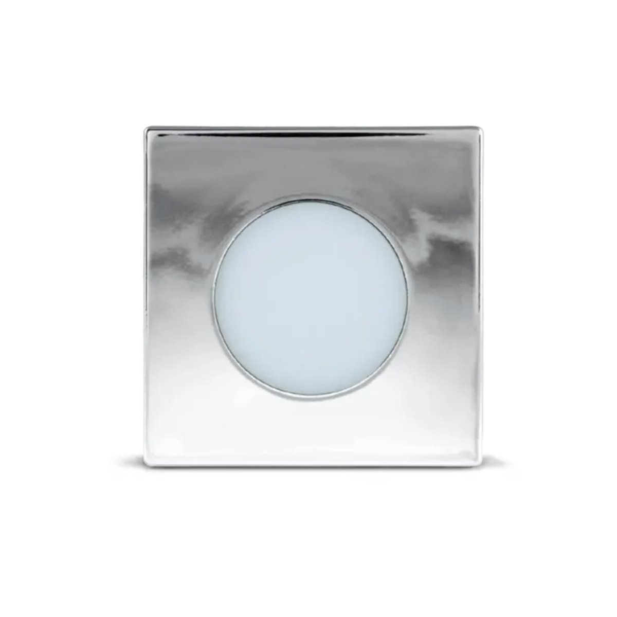 LUMINARIA POINT QUADRADA 1,5W CROMADO 3000K QUENTE 110/220V