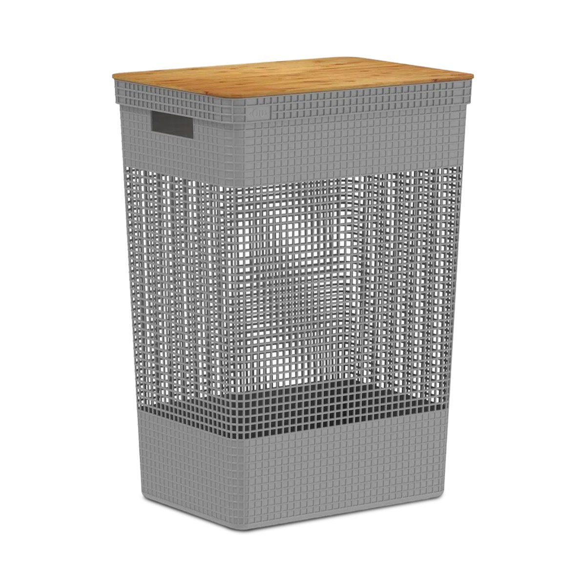 CESTO GRID DE ROUPAS TAMPA BAMBU 49L CHUMBO CG455