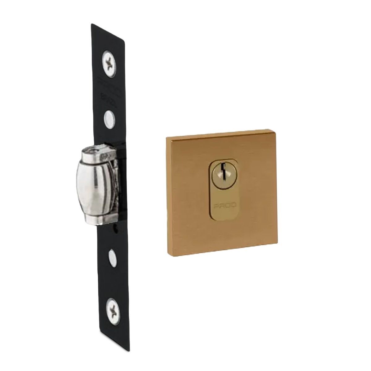 FECHADURA PADO TRAVA PIVOTANTE RQ2 RED GOLD ESCOVADO