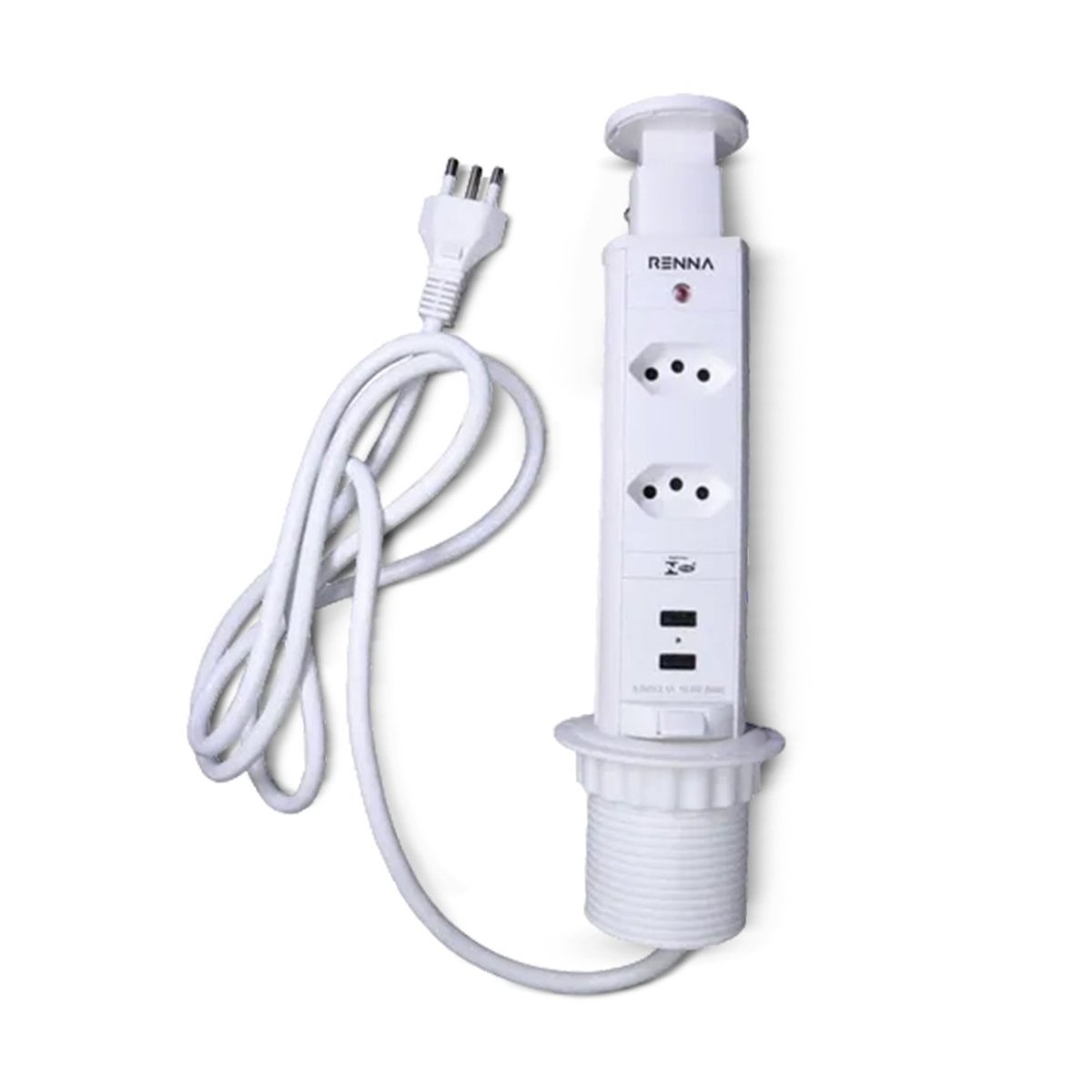 TORRE MULTIPLUG COM USB BRANCO