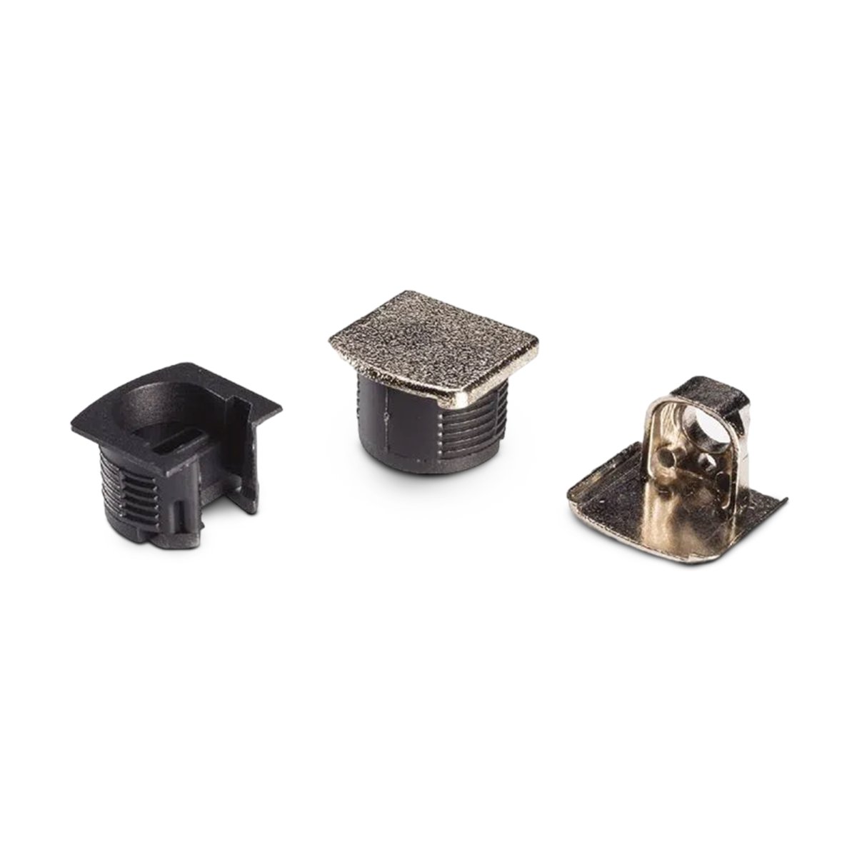 SUPORTE UNIBLOCK 15MM PLASTICO/METAL NÍQUELADO C/20UN