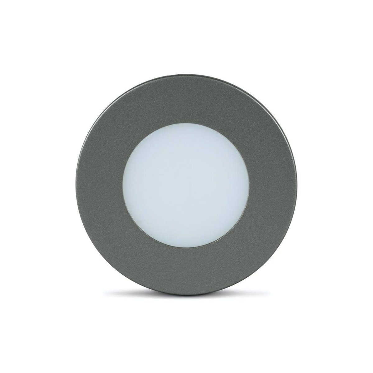 LUMINARIA POINT CIRCULAR 1,5W GRAFITE 3000K QUENTE 110/220V