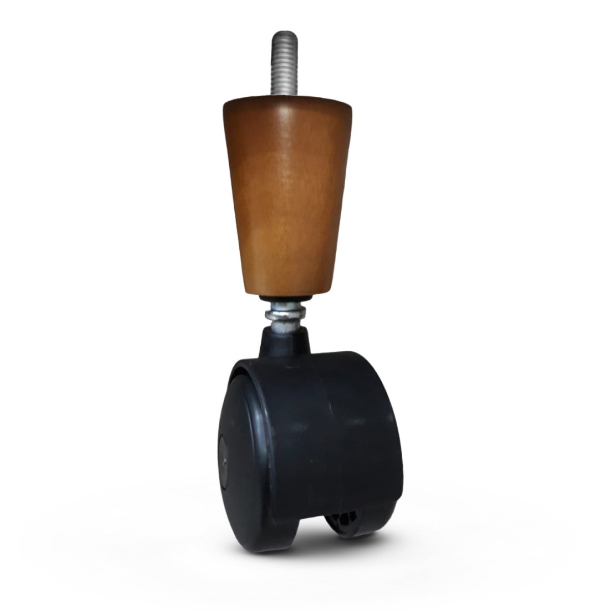 PÉ MADEIRA MEL REF. CONE RODIZIO 12,4CM