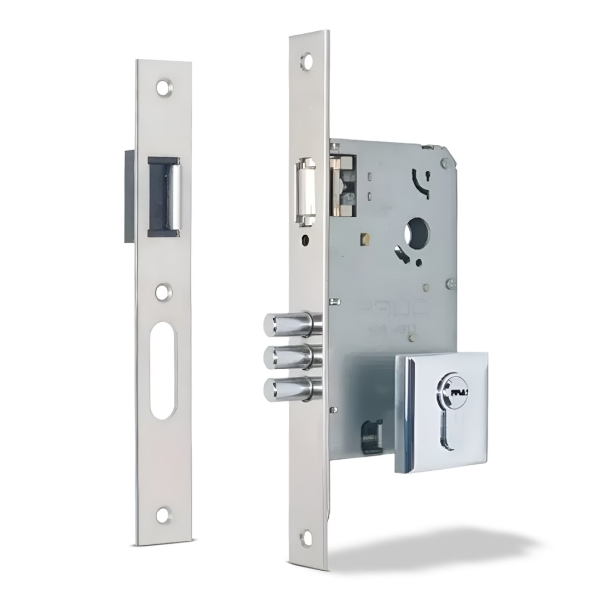 FECHADURA PADO ROLETE MAGNÉTICO RQ4 CROMADO 201-55R C/CIL.60MM