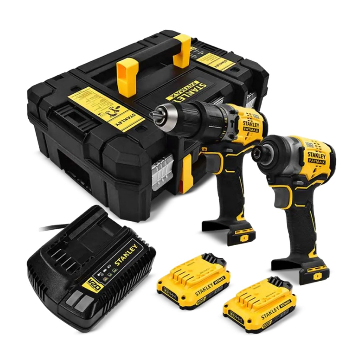 MÁQUINA STANLEY COMBO PARAF/FURAD. IMPACTO 1/2POL 20V MAX BRUSHLESS SBDI465D2T-BR