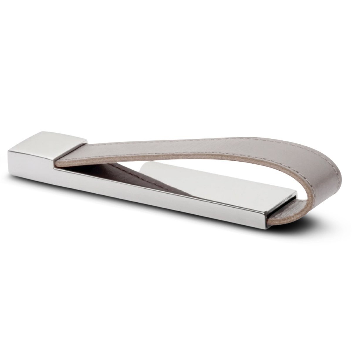 PUXADOR BAUM 2880 96MM CROMO/COURO DIOR