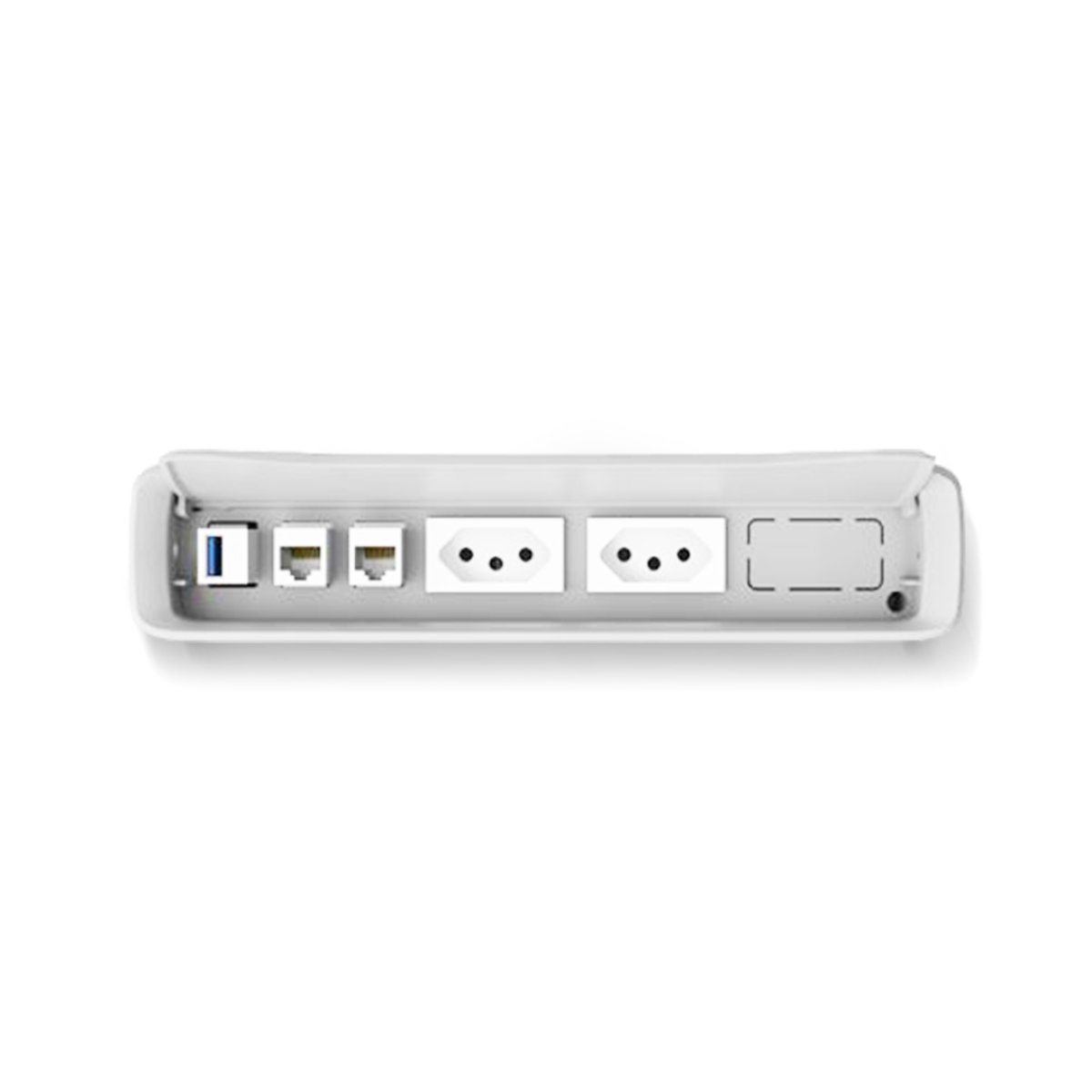 CAIXA MESA NEW SLIM BRANCO / 3NBR20A + 3FURACAO KEY + FUNDO