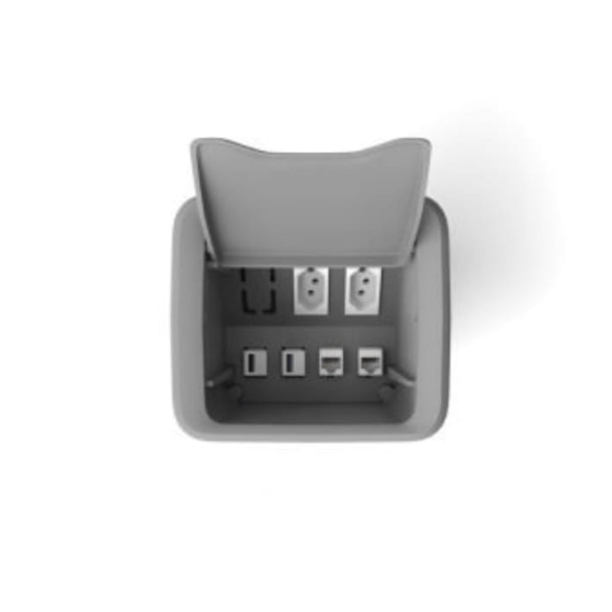 CAIXA MESA NEW3 CINZA / 2NBR20A + 4FURACAO KEY + FUNDO