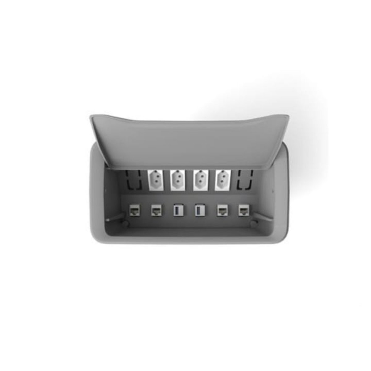 CAIXA MESA NEW6 CINZA / 4NBR20A + 6FURACAO KEY + FUNDO