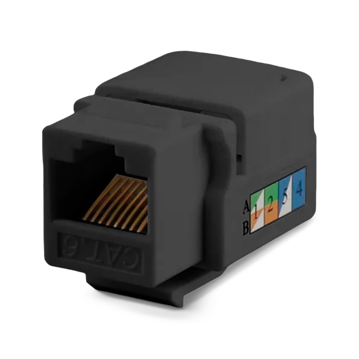 CONECTOR FEMEA RJ45 KEYSTONE CAT6 PRETO LI