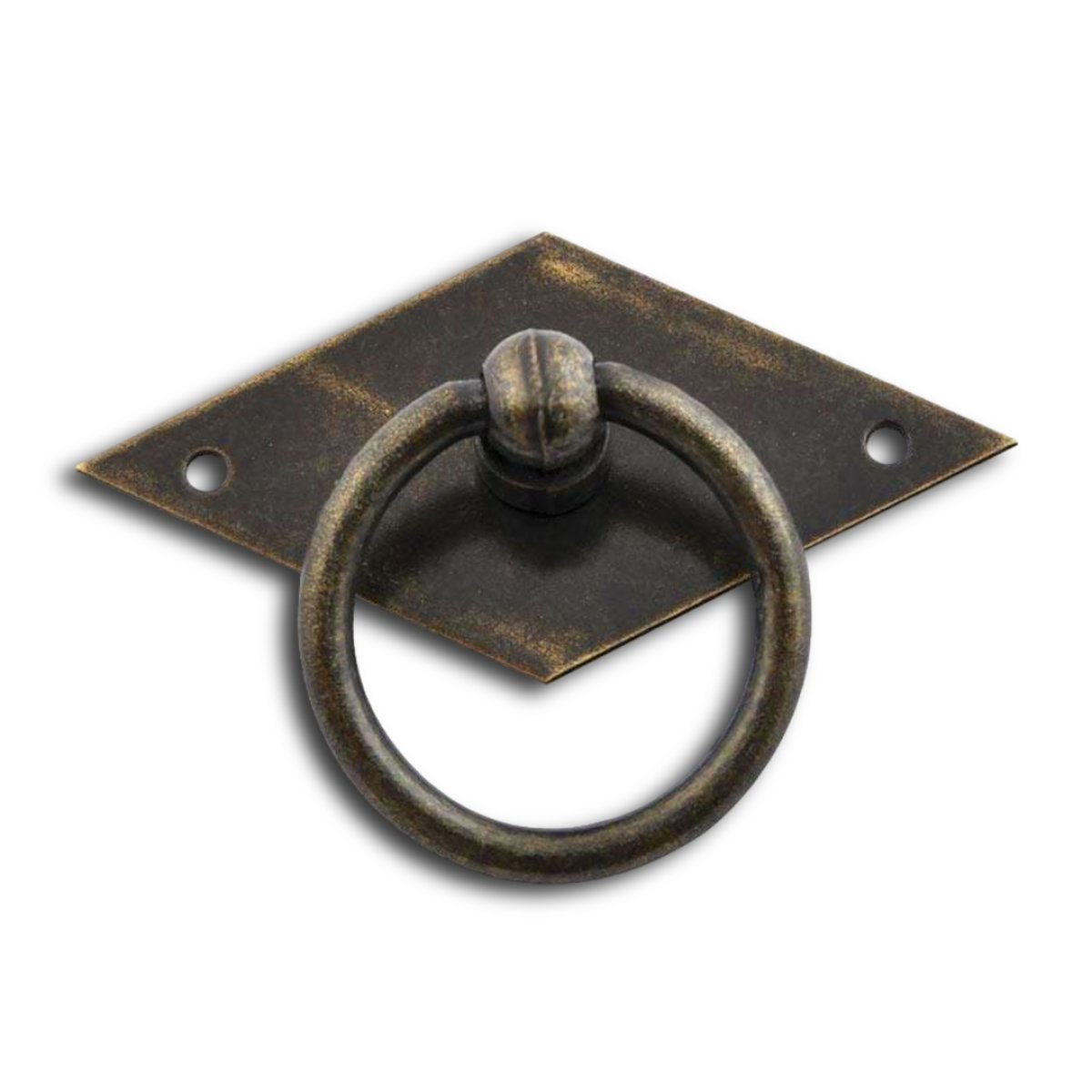 PUXADOR COLONIAL ANEL 37MM 3/16 ESPELHO LOSANGO OURO VELHO