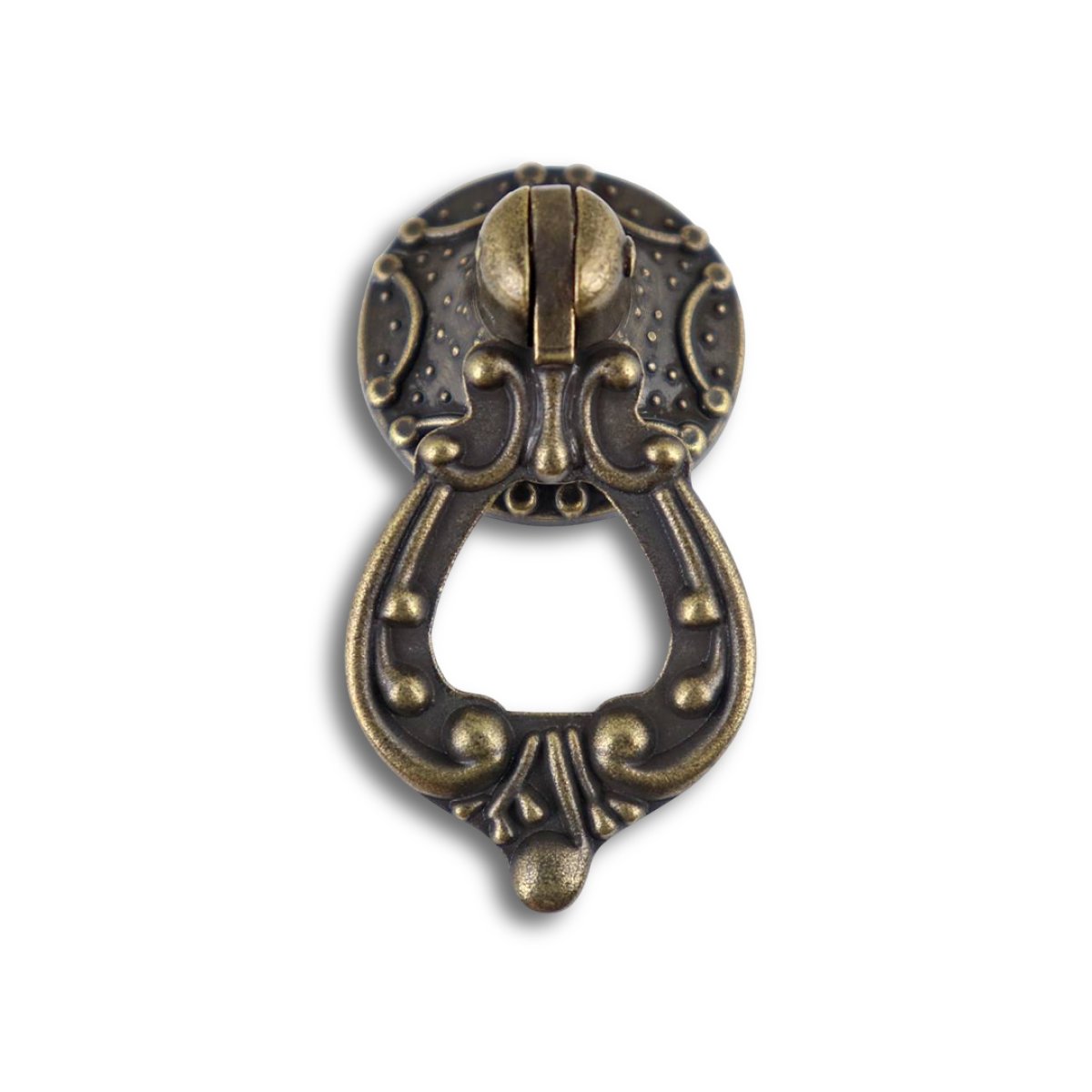 PUXADOR COLONIAL ARTESANAL REDONDO M4 OURO VELHO