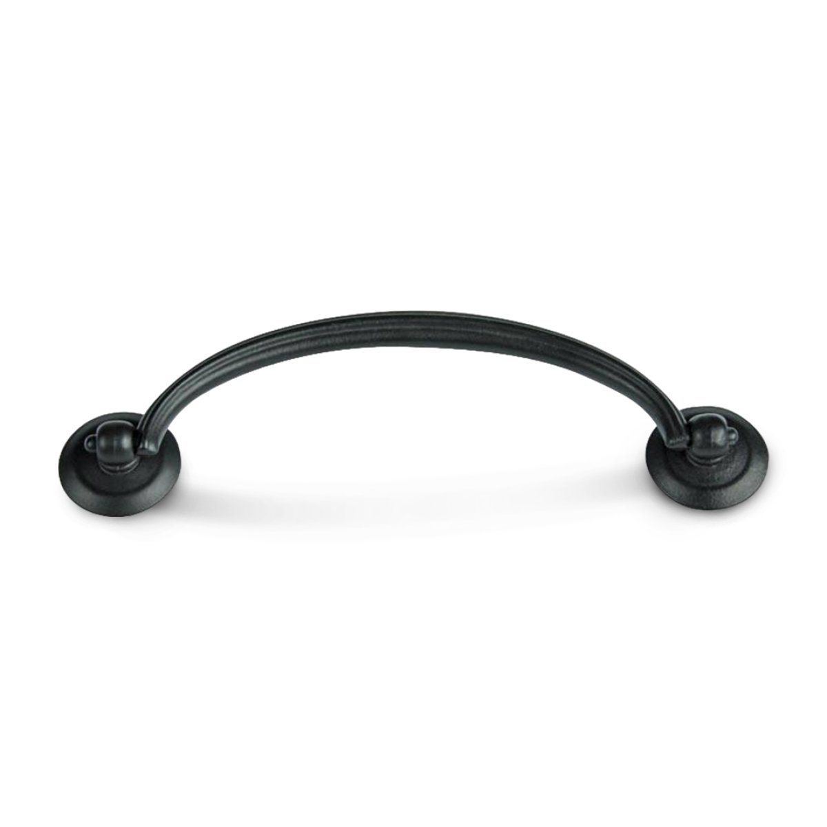 PUXADOR COLONIAL ARCO 128MM COM REBAIXE PRETO