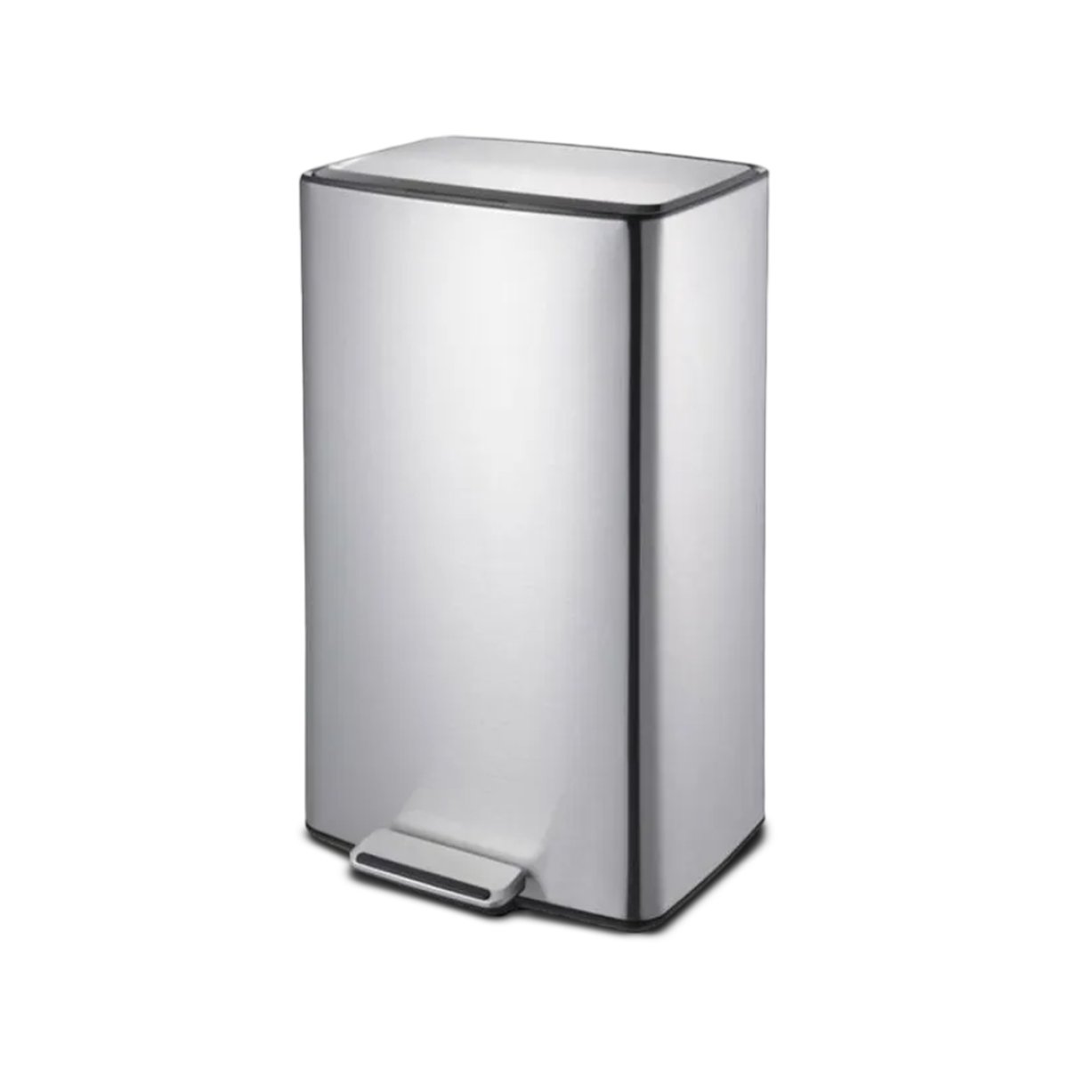 LIXEIRA C/PEDAL PLANA INOX ESCOVADO 40L 3073/200