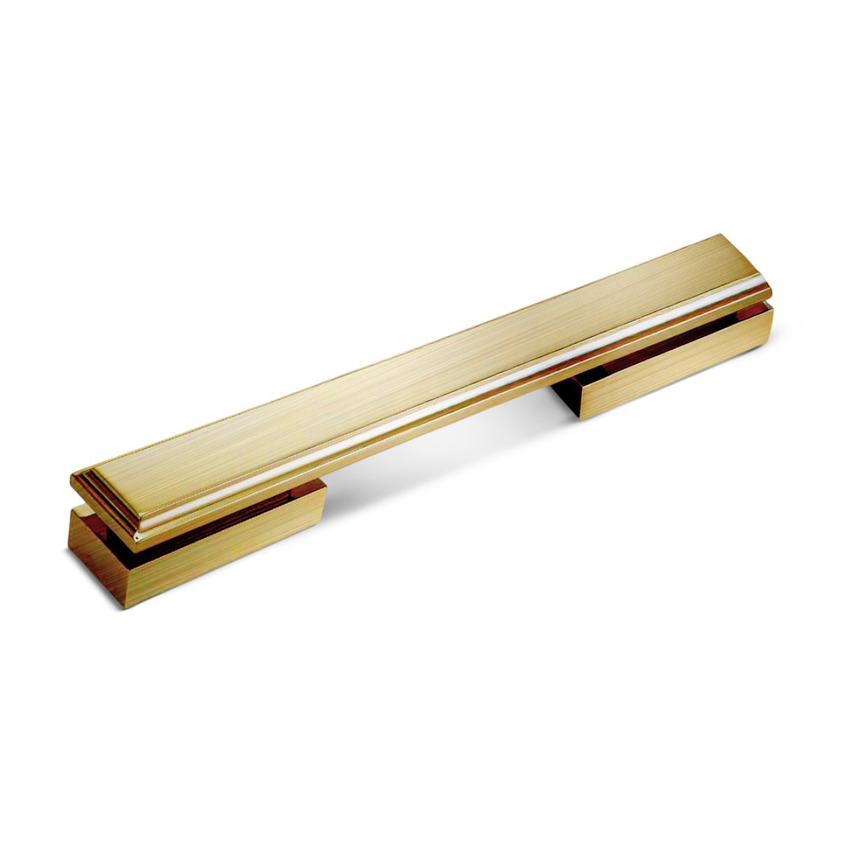 PUXADOR DUPLO CRETA GOLD ESCOVADO 700MM