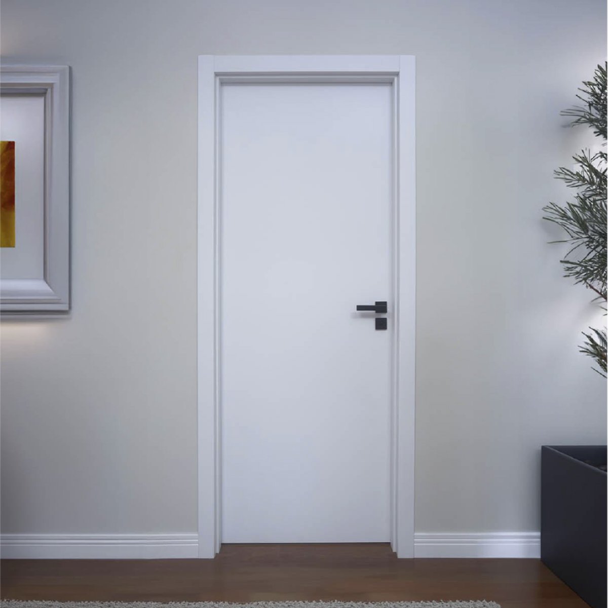 KIT PORTA CONCREM 210X70X3,5CM LACCA TOUCH BIANCO INNOVAZZIONE (BAT7,5CM X AL7) PROTECT +
