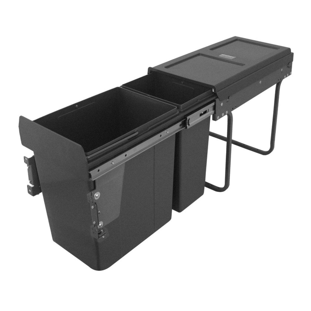 LIXEIRA DUPLA 300MM HAFELE 1 BALDE DE 20L E 1 BALDE DE 10L