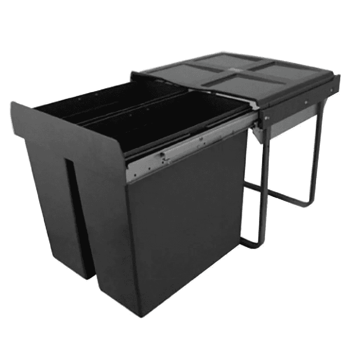 LIXEIRA DUPLA 600MM HAFELE 2 BALDES DE 34L