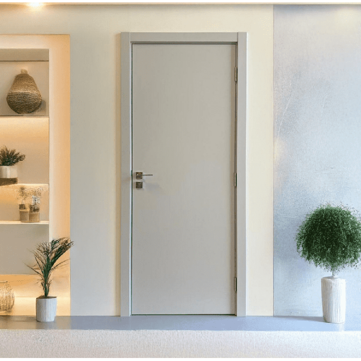 KIT PORTA CONCREM 210X60X3,5CM LACCA TOUCH VELAR INNOVAZZIONE (BAT12CM X AL7) PROTECT +