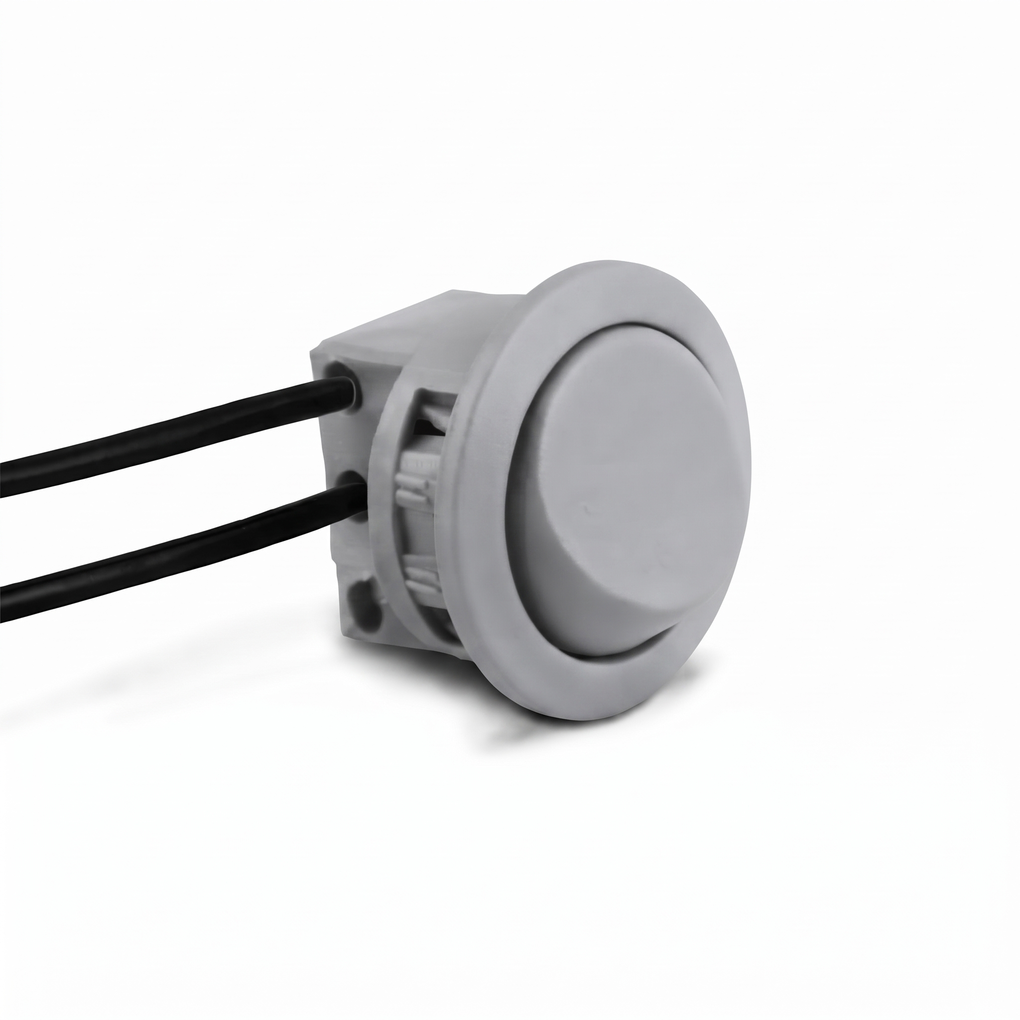 BOTAO INTERRUPTOR CINZA SIMPLES FIO LATERAL P/LUMINARIA LED