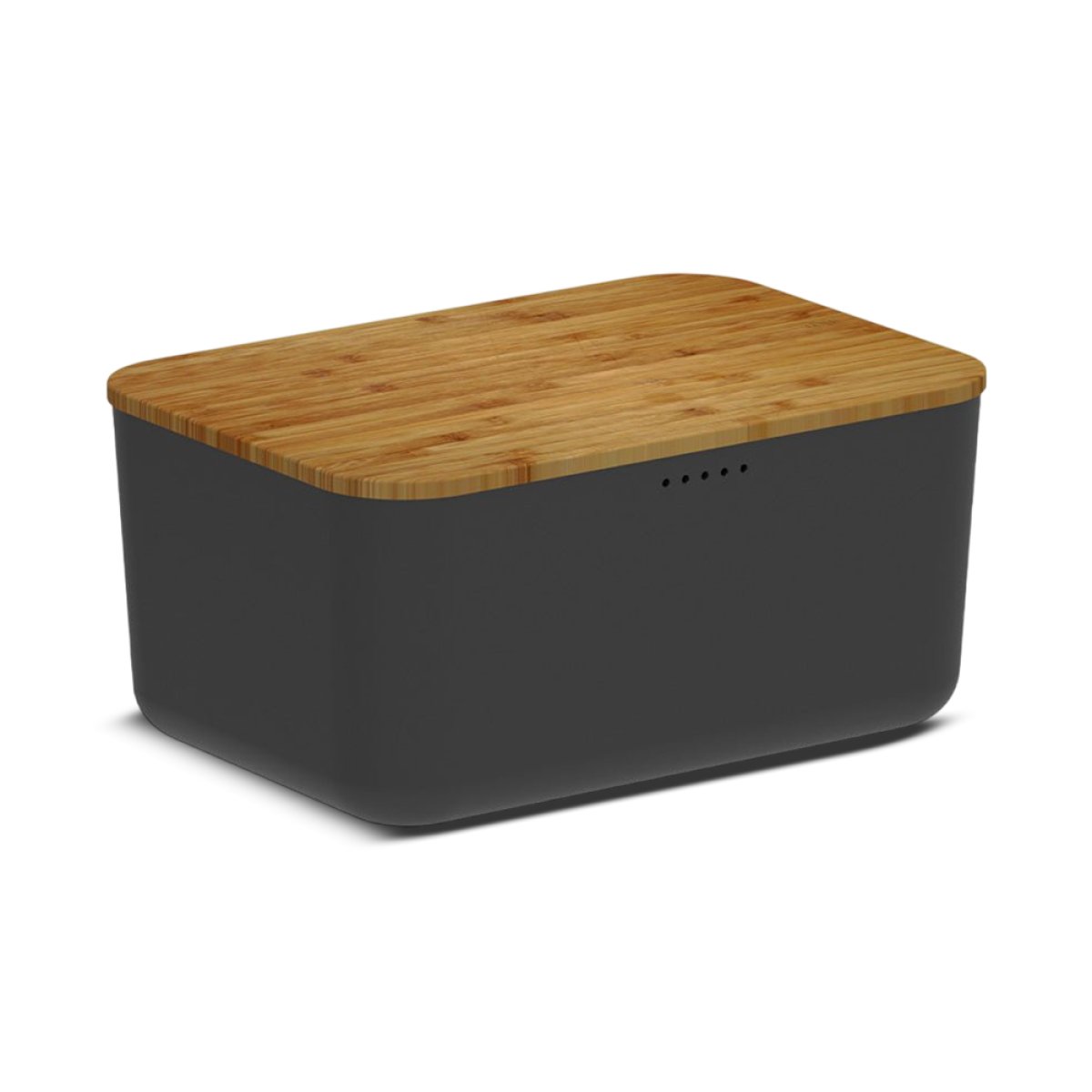 PORTA PÃO LUME PRETO/BAMBU 33,5X33,5X18CM PPB3000
