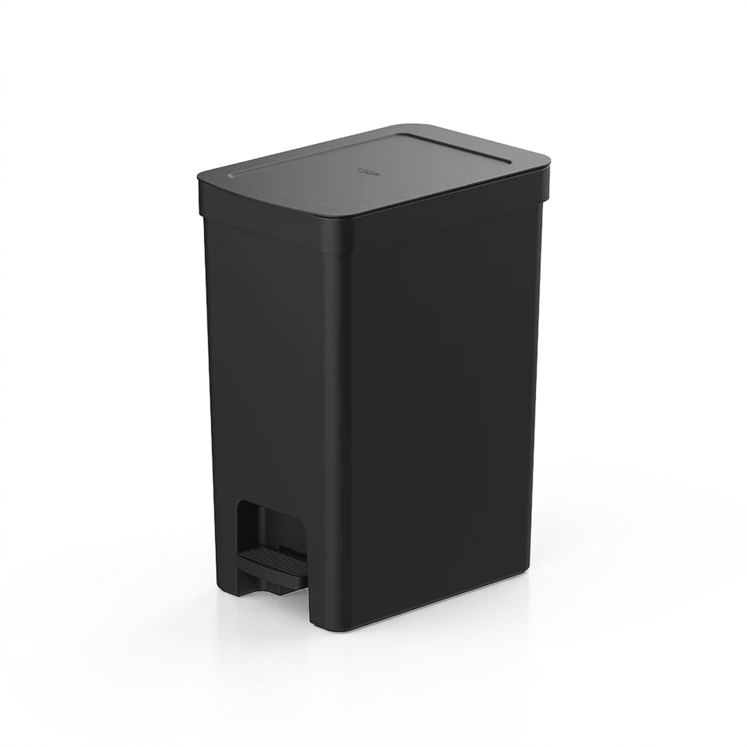 LIXEIRA DE PEDAL TRIUM SLIM 30L PRETO LX5000