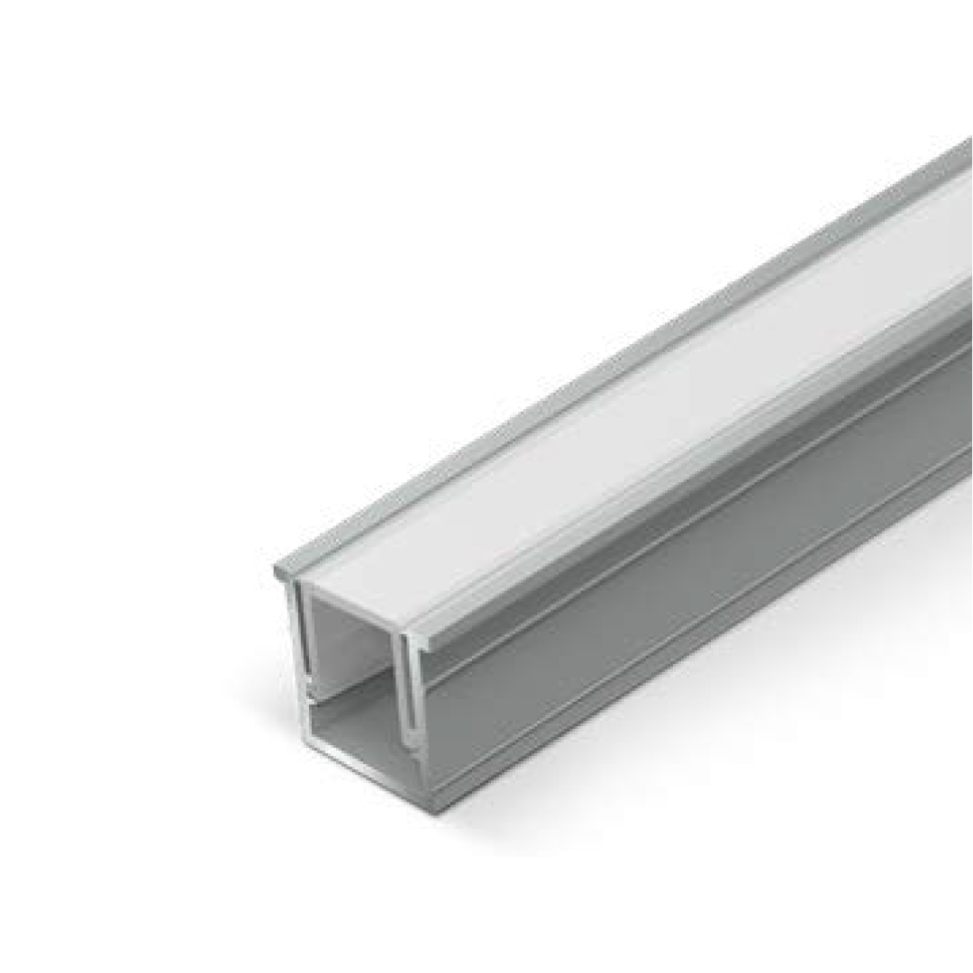PERFIL ALUMÍNIO E DIFUSOR EMBUTIR MINIMA LIGHT ALUMINIO 3MTS EBMLA