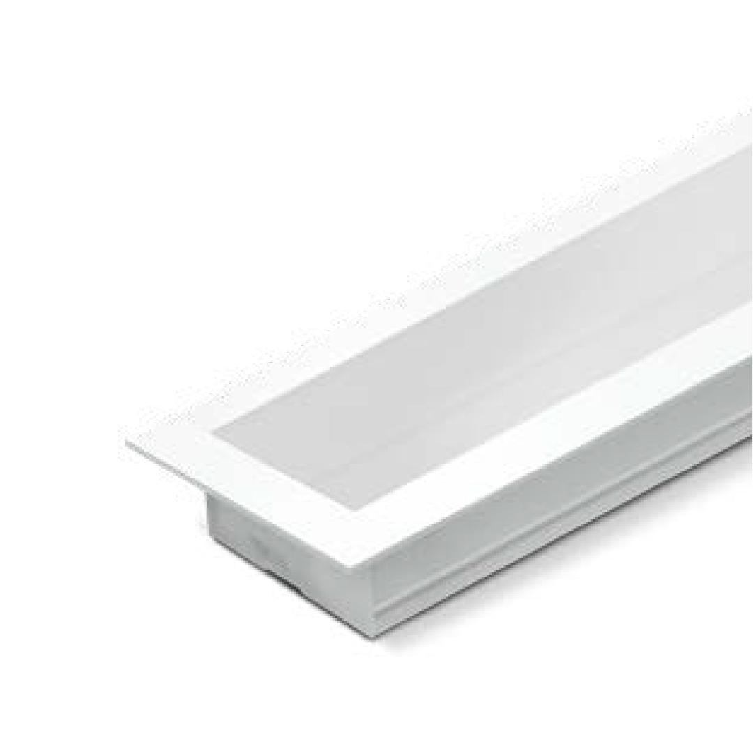 PERFIL ALUMÍNIO E DIFUSOR EMBUTIR EBA BRANCO 3MTS