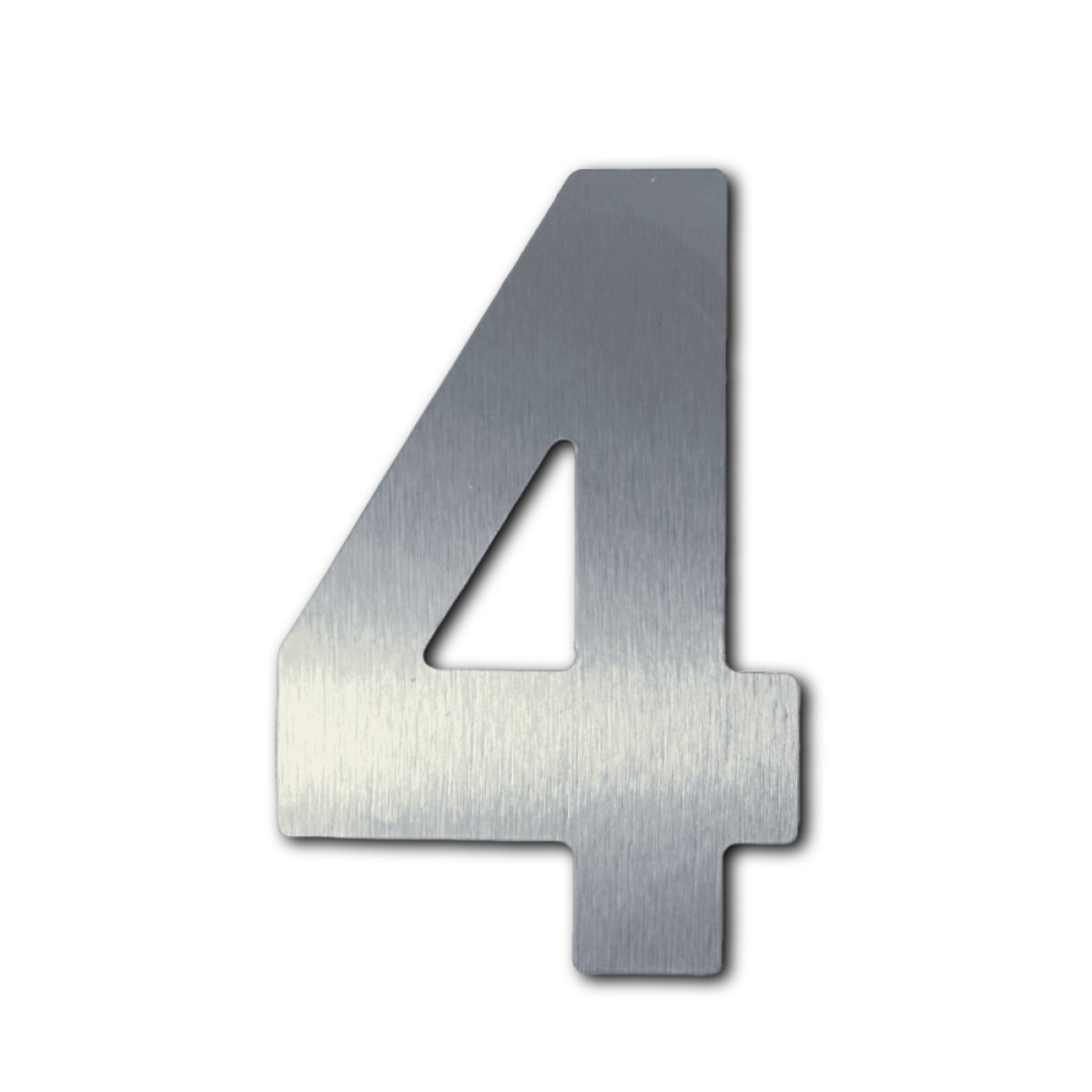 ALGARISMO ACM 18,5CM AÇO ESCOVADO N.4