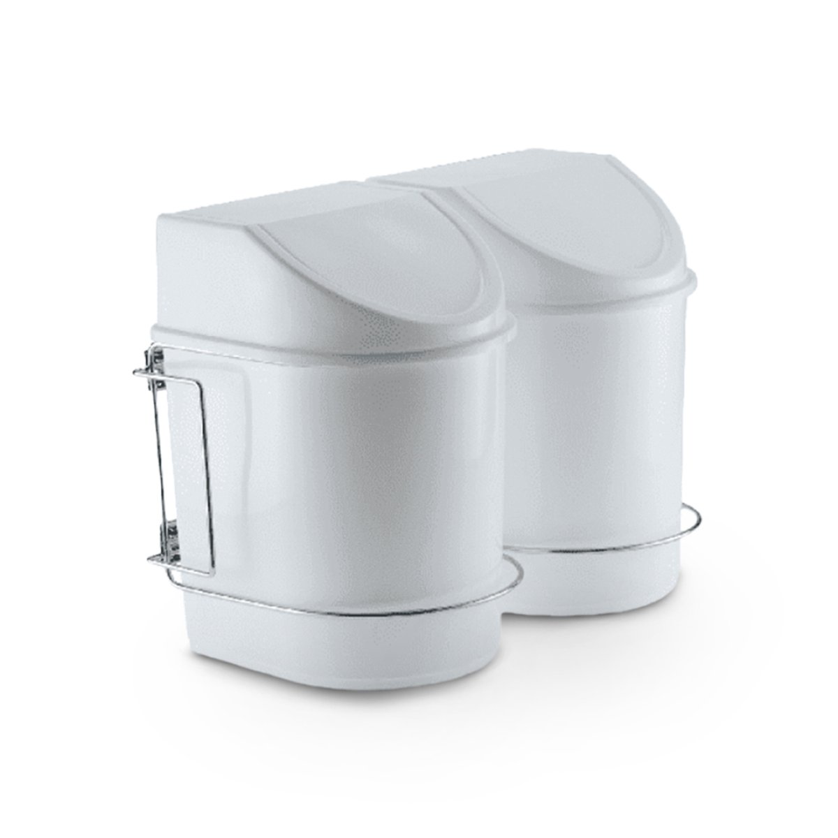 LIXEIRA LATERAL DUPLA DESLIZANTE C/CESTO 12L 2036