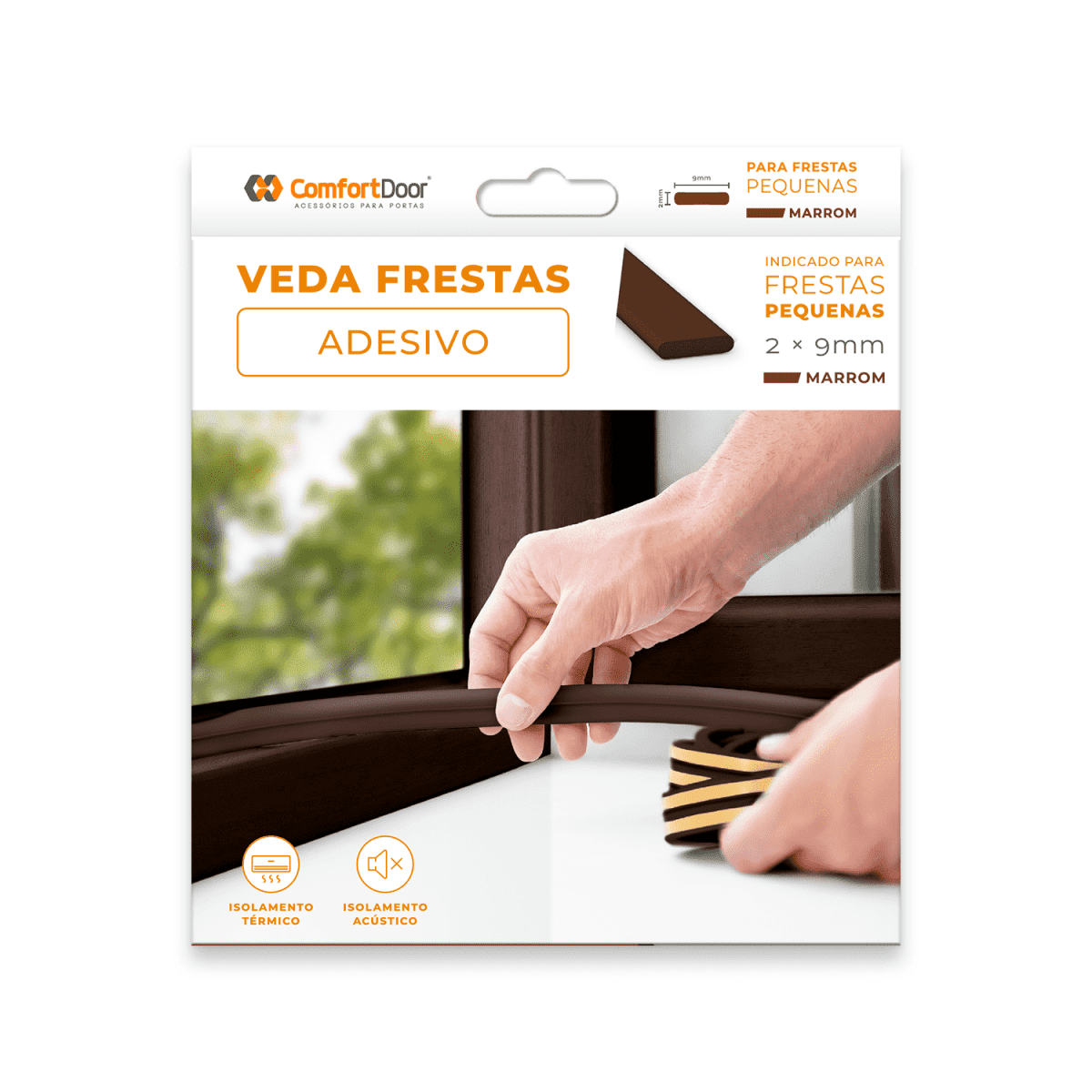 VEDA FRESTAS 2MM MARROM ESCURO 6MTS