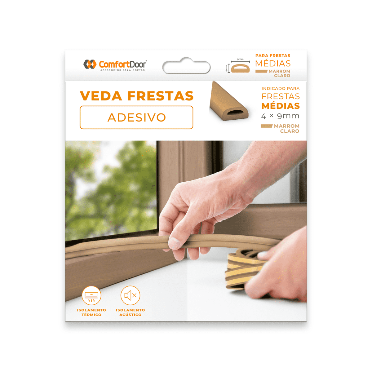 VEDA FRESTAS 4MM MARROM CLARO 6MTS