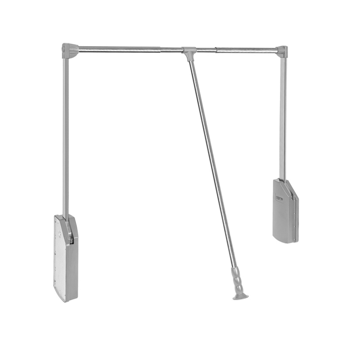 CABIDEIRO BASCULANTE DUAL SLOW 890/1210MM PRATA/CROMADO