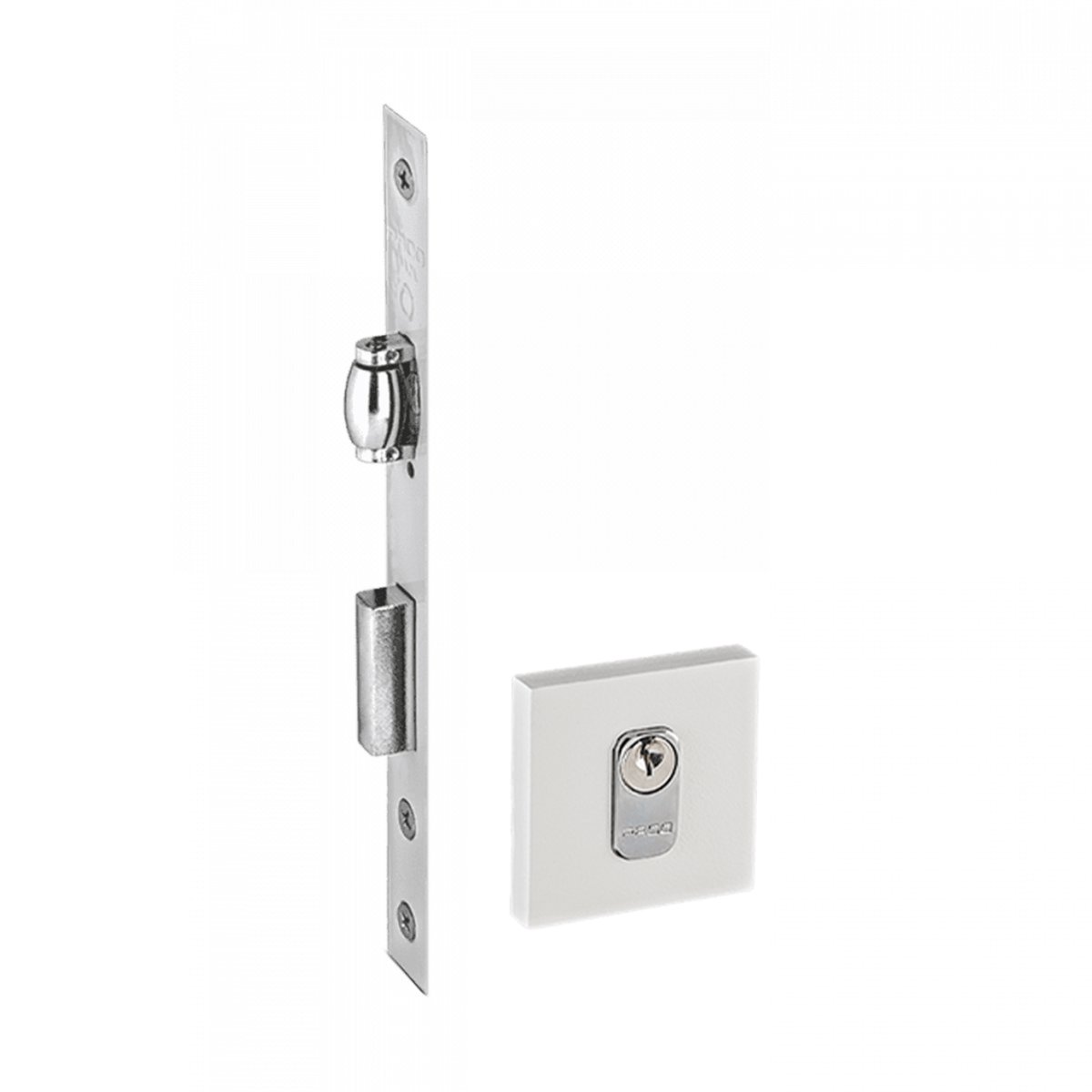 FECHADURA PADO ROLETE RQ2 BRANCO 470-55R C/CIL.74MM