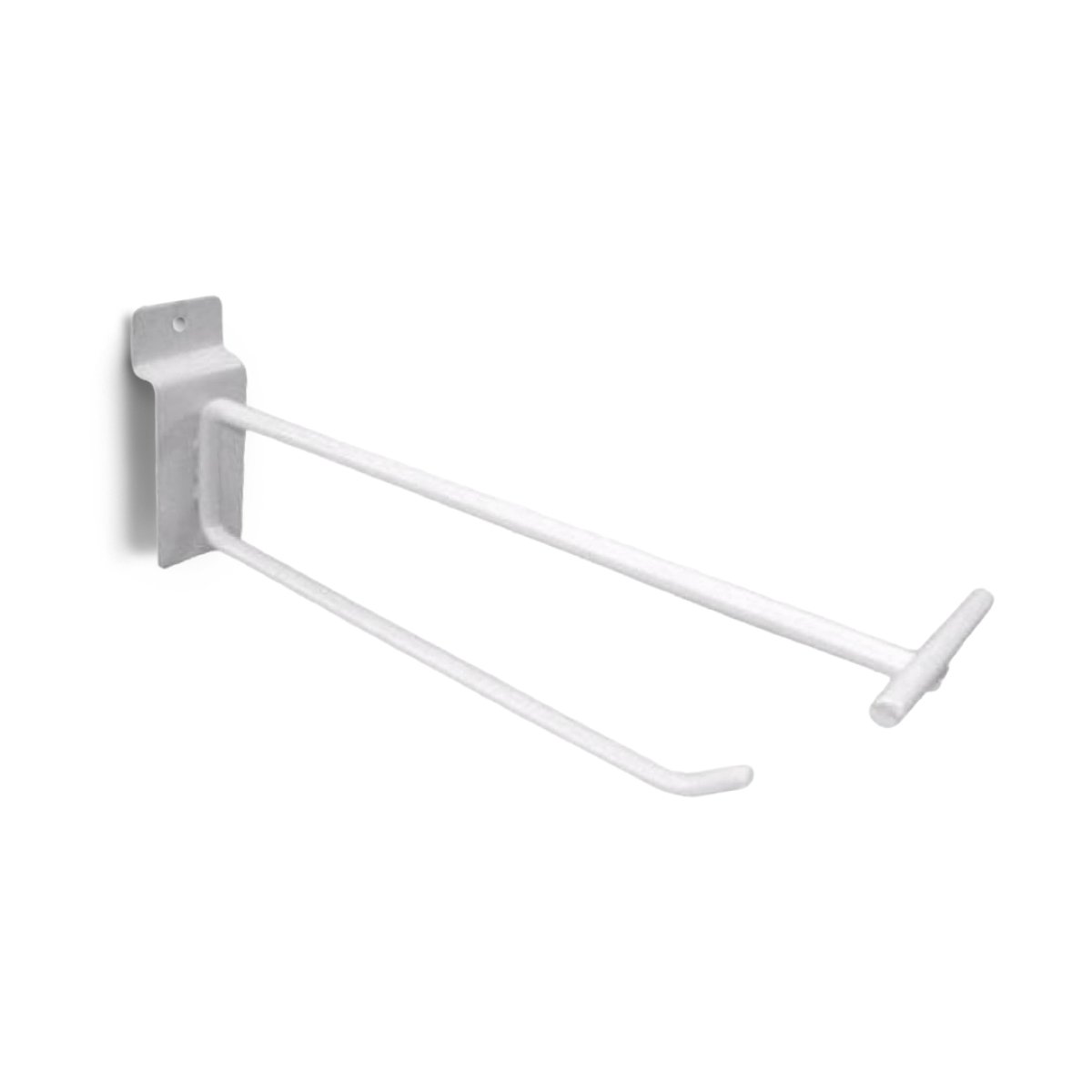 GANCHO DUPLO 200MM BRANCO PORTA PRECO PAINEL