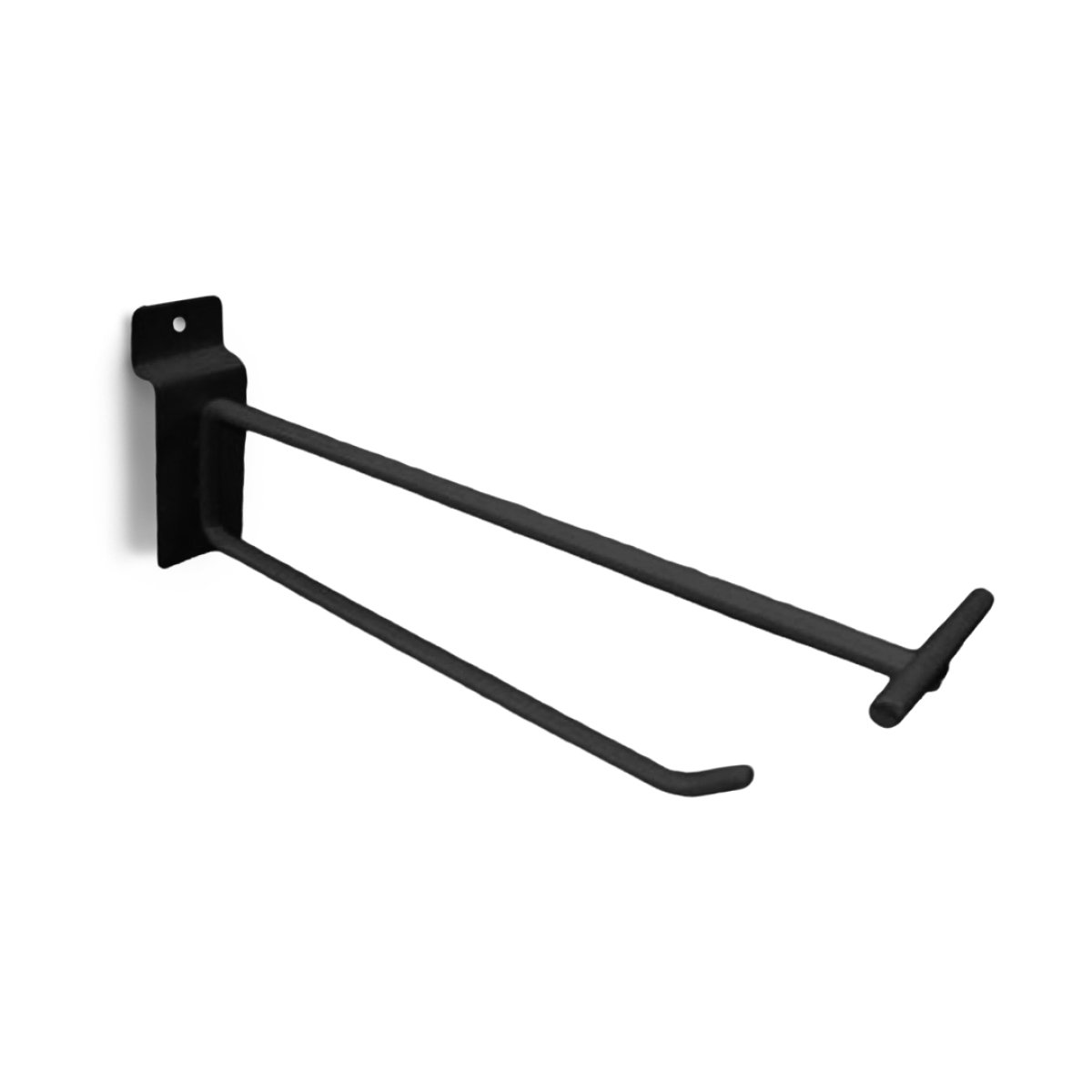 GANCHO DUPLO 200MM PRETO PORTA PRECO PAINEL