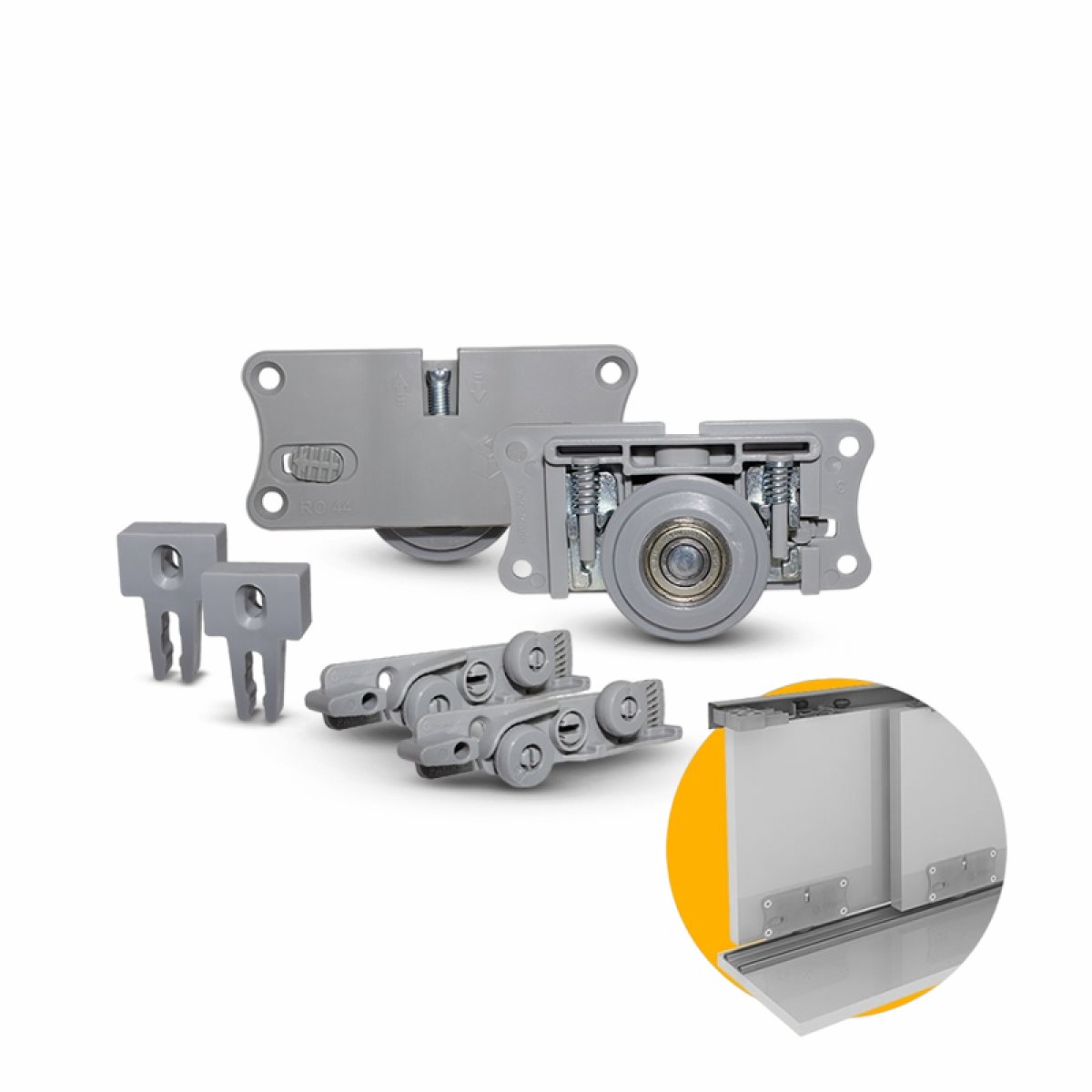 KIT ROLDANA RO-44032L P/01 P.CORRER GUIA FLEX
