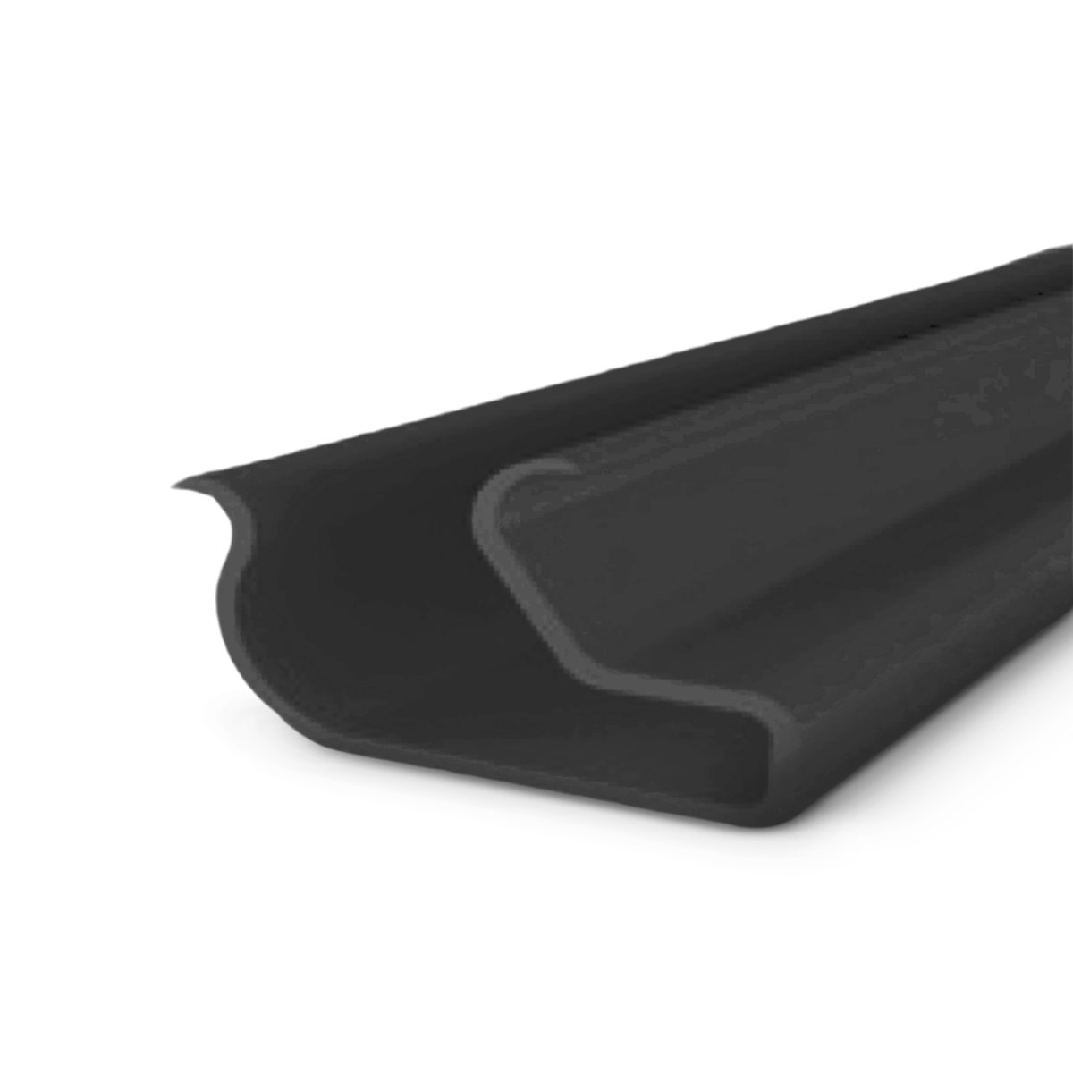PERFIL CANALETADO PVC PRETO 2,75MT