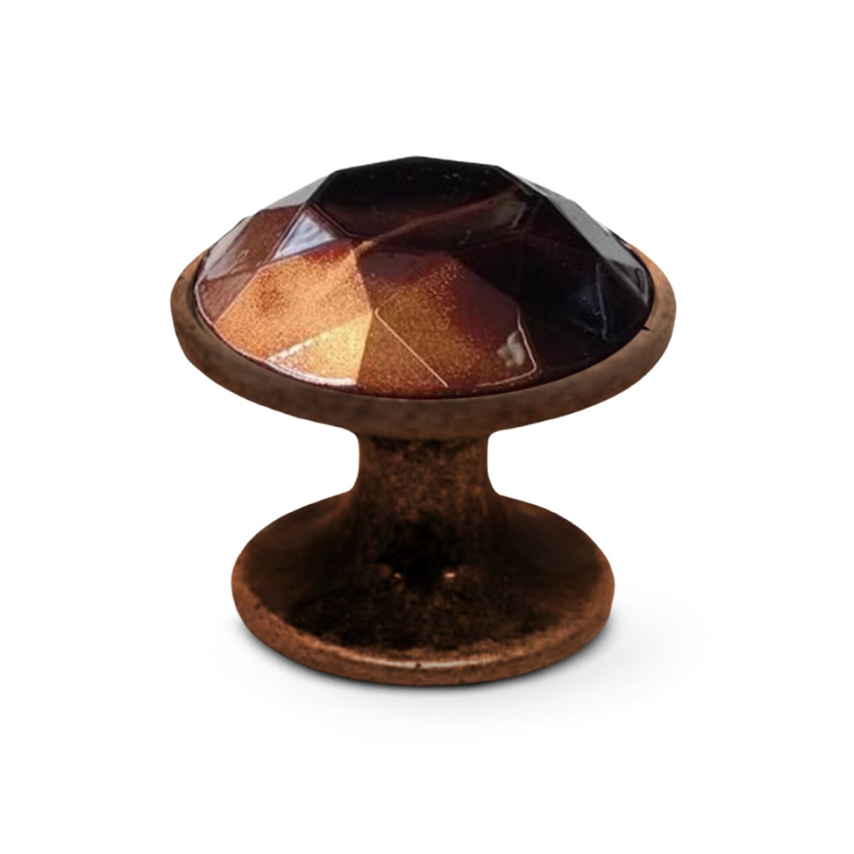 PUXADOR CRAVO 27MM COBRE VELHO/CONHAQUE